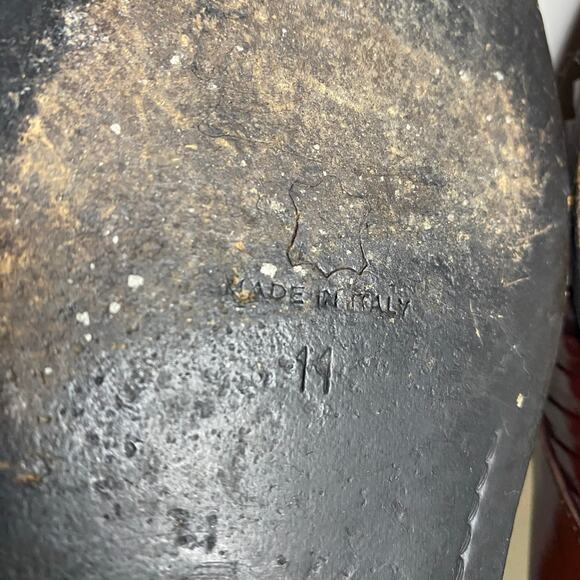 Vintage Stracam Mens Brown Leather Italian Slip On Loafers Dress Shoes Size 11 - Picture 7 of 8